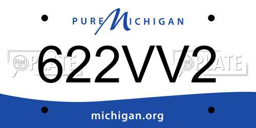 622VV2 Michigan License Plate