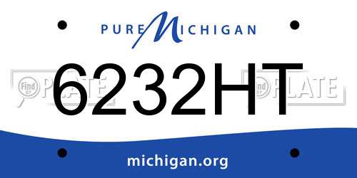 6232HT Michigan License Plate