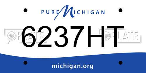 6237HT Michigan License Plate