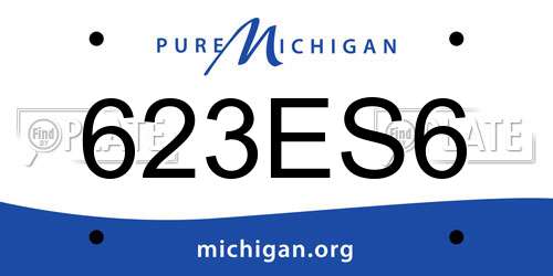 623ES6 Michigan License Plate