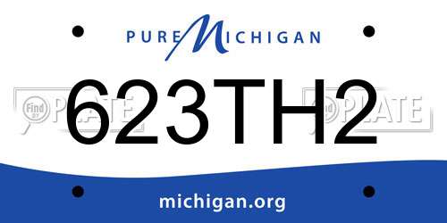 623TH2 Michigan License Plate