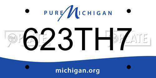 623TH7 Michigan License Plate