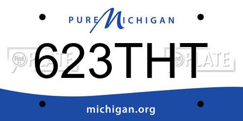 623THT Michigan License Plate