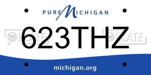 623THZ Michigan License Plate