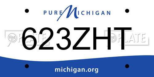 623ZHT Michigan License Plate