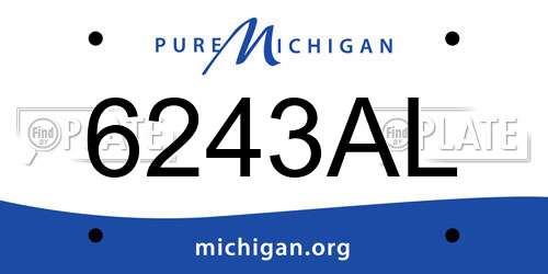 6243AL Michigan License Plate