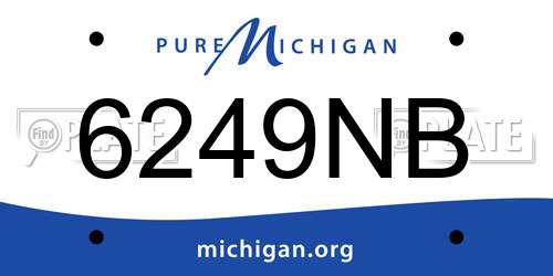 6249NB Michigan License Plate