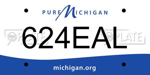 624EAL Michigan License Plate