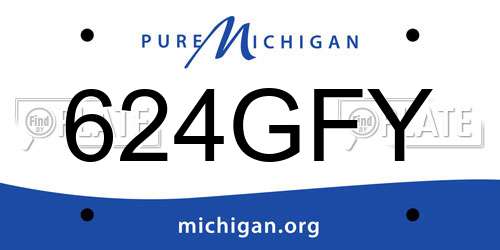 624GFY Michigan License Plate