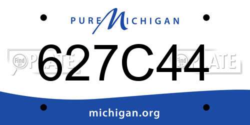 627C44 Michigan License Plate