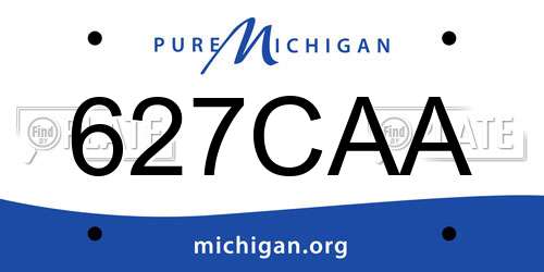 627CAA Michigan License Plate