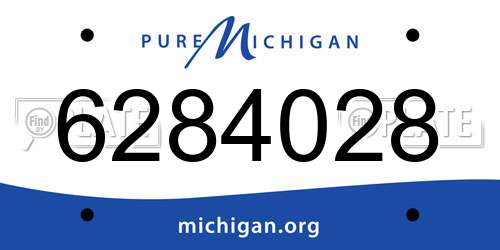 6284028 Michigan License Plate
