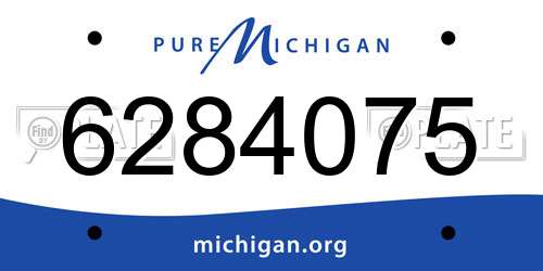 6284075 Michigan License Plate