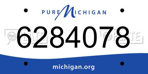 6284078 Michigan License Plate
