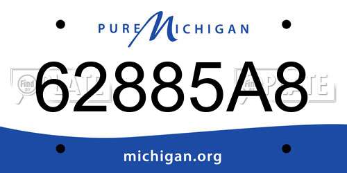 62885A8 Michigan License Plate