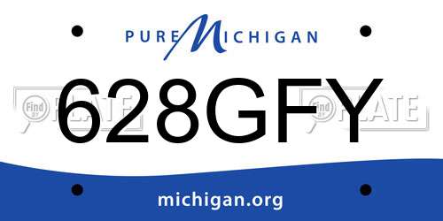 628GFY Michigan License Plate