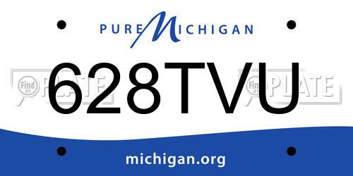 628TVU Michigan License Plate