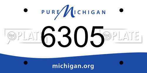 6305 Michigan License Plate