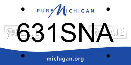 631SNA Michigan License Plate