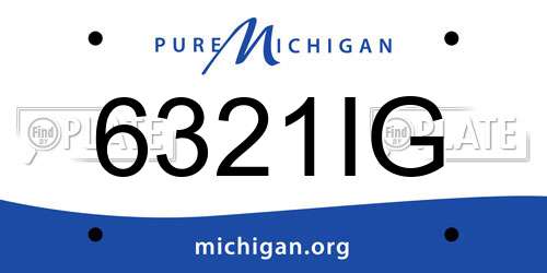 6321IG Michigan License Plate