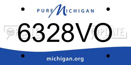 6328VO Michigan License Plate