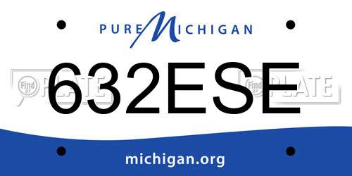 632ESE Michigan License Plate
