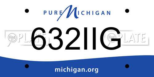 632IIG Michigan License Plate