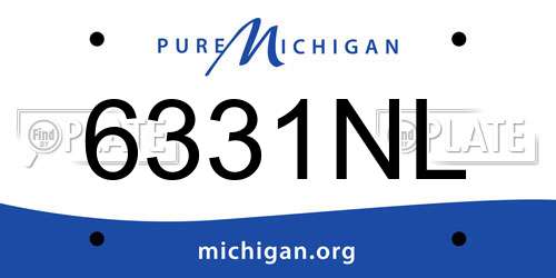 6331NL Michigan License Plate