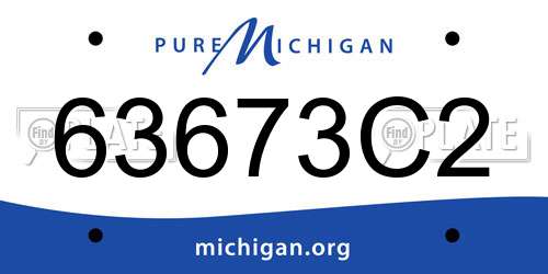 63673C2 Michigan License Plate