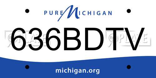 636BDTV Michigan License Plate