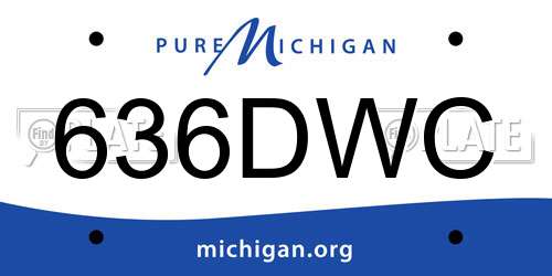 636DWC Michigan License Plate
