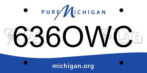 636OWC Michigan License Plate