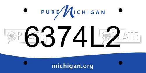 6374L2 Michigan License Plate