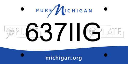 637IIG Michigan License Plate