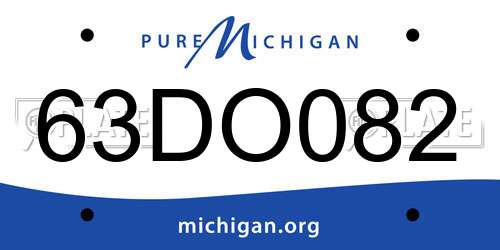 63DO082 Michigan License Plate