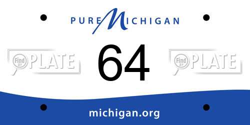 64 Michigan License Plate