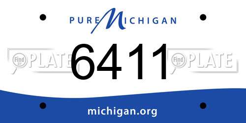 6411 Michigan License Plate
