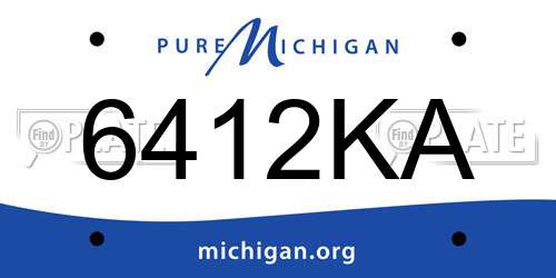 6412KA Michigan License Plate