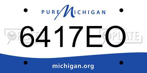 6417EO Michigan License Plate
