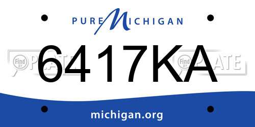 6417KA Michigan License Plate