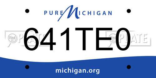 641TE0 Michigan License Plate