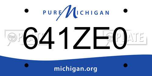 641ZE0 Michigan License Plate