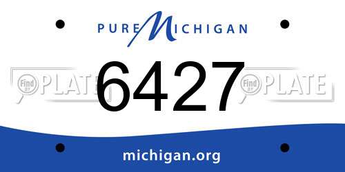 6427 Michigan License Plate