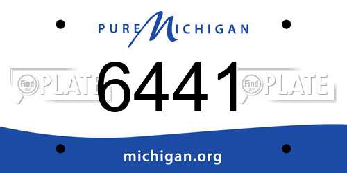 6441 Michigan License Plate
