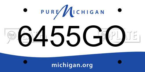 6455GO Michigan License Plate