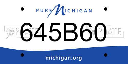 645B60 Michigan License Plate