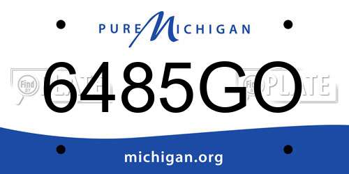 6485GO Michigan License Plate