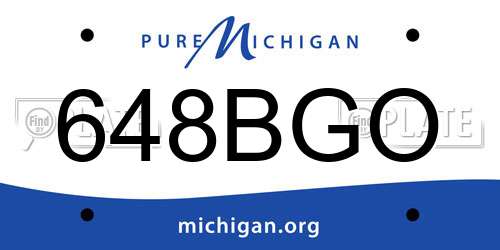 648BGO Michigan License Plate
