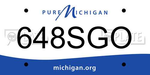 648SGO Michigan License Plate
