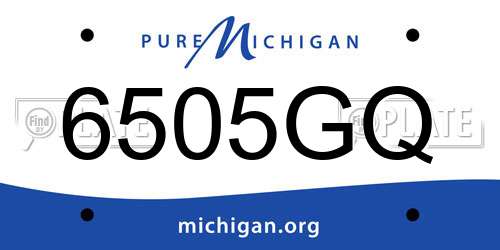 6505GQ Michigan License Plate